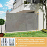 71"x138" Retractable Side Awning Screen, Semi-transparent with UV printing,UPF50, Ideal for W2205P305777