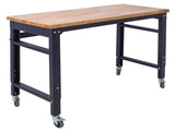 Workbench - 48" Wide Rolling Workbenches for Garage - Adjustable Height, Workshop Tool Bench, Metal W46560404