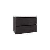 Bathroom Cabinet Opalo, with Two Shelves and Open Storage, Black B200P313690