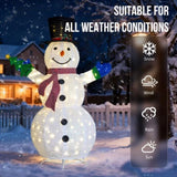 5.7FT Lighted Snowman Holding Small Tree Christmas Yard Decorations, Pre-lit Pull Up Snowman with 05791753