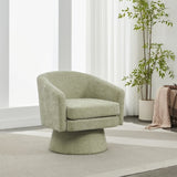 Contemporary Chenille Swivel Accent Chair, 360&deg Rotating Barrel Chair with Plush Cushioning for N765P292093N