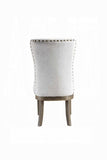 Grey and Salvage Grey Wingback Side Chairs with Nailhead Trim B062P182768