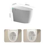 ZUN Smart Toilet with Voice Control and Bubble Shield,Heated Bidet Seat, Portable toilet with bidet W1872P224586