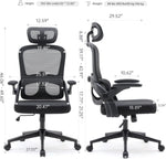 ZUN Ergonomic Mesh Office Chair, High Back Desk Chair with 3D Armrests, Up&Down Lumbar Support, Swivel W1622P196280