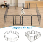 ZUN 16 Panels Dog Playpen for outdoor,yard,camping,31.6"Height dog fence with 2 doors. 00676865