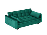 55 "green velvet sofa, elegant with convenient pockets, clever interpretation of the three-in-one W3371P315005