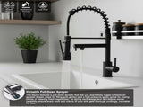 Kitchen Faucet with Pull Down Sprayer, Touch On Single Handle 2- Function Stainless Steel Spring 11278760