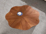 35.43 inch Petal - shaped Design Round Coffee Table,Small Coffee Table with Hidden Drawer for Living W2582P338168