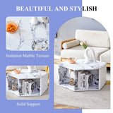 Hexagonal MDF coffee table, characteristic pattern stickers, multi-hole design to give more storage W1151P200317