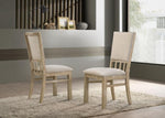 ZUN Brutus Set of 2 Reclaimed Wheat 19" Wide Contemporary Fabric Dining Chair B061110736