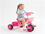 Pink Kids Tricycle with Stable Triangle Metal Frame, Anti-Slip Wheels, Seat Handle, Indoor Outdoor 84858844
