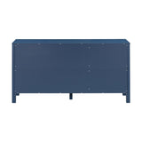 U_STYLE Sideboard with Curved Swirl Patterned Doors and Artistic Three-Door Design,Suitable for N711P178411V