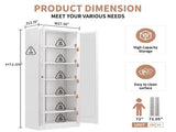 Metal Kitchen Pantry - 72" Tall Storage with 5 Adjustable Shelves, White Freestanding T2398P350189