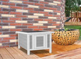 20" Wooden Waterproof Rabbit Hutch Pet Bunny Small Animal House Habitat Gray 12704560