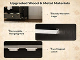 () Wardrobe with 2 Doors 1 Drawer and Rounded Top Design Particleboard 69144391
