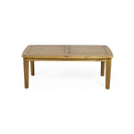 ZUN Outdoor Acacia Wood Rectangular Coffee Table, Teak, 43.25" W x 23.50" D x 17.00" H 70336.00