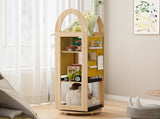 Rotating Bookshelf 4 Tier Small Corner Bookshelf for Small Spinning Bookcase with DIY PegBoard 33579105
