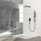 Shower System with Adjustable Slide Bar,10 Inch Wall Mounted Square Shower System with Rough-in W124382386