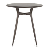 Clara Industrial Round Dinette Table in Antique Metal by LumiSource B202P223322