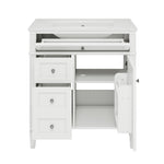 ZUN 30'' Bathroom Vanity with Top Sink, Modern Bathroom Storage Cabinet with 2 Drawers and a Tip-out N710P206904K