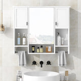35'' x 28'' Modern Wall Mounted Bathroom Storage Cabinet, Bathroom Wall Cabinet with Mirror, WF317173AAK