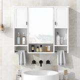 ZUN 35'' x 28'' Modern Wall Mounted Bathroom Storage Cabinet, Bathroom Wall Cabinet with Mirror, 20410048