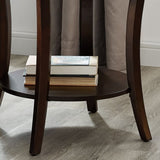 Perth Contemporary Oval Shelf End Table, Espresso T2574P164800