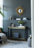 D27x2.4" Metal Mirror, Wall Mounted Mirror Home Decor for Bathroom Living Room W2078P296029