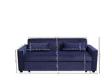 Futon Sofa Bed,3-in-1 Multi-Functional Corduroy Sleeper Couch Pull-Out Bed,Adjustable Backrest and W3138P281699