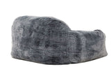 Soft Memory Foam Bean Bag Sofa Chair with Armrest, Modern Living Room Bean Bag, Blue Gray B2741P330122