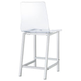 Clear and Chrome Counter Height Stools B062P153519