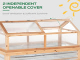 48" x 24" x 32" Wooden Greenhouse Planter 32350508