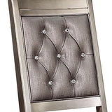 Metallic Platinum and Metallic Open Back Side Chair B062P153715
