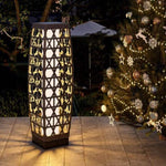 ZUN Solar Powered Outdoor Floor Lamp,Outdoor Solar Lanterns,Waterproof Weather Resistant Patio Light for 21089682