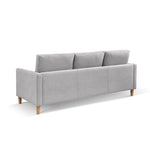 ZUN 87 Inches Wide Modern Convertible Sofa & Chaise, L Shaped Tufted Fabric Couch, Reversible B082111420