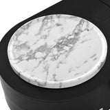 U-Can 47.2''Lift Top Coffee Table with 360-degree Marble-patterned rotating tray,Hidden Compartment, N724P228920B