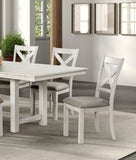 Modern Simple Rustic White Oak 2pc Side Chairs Dining Room Furniture Cross Back Cushion Seat Chair B2741P323128