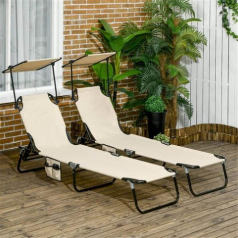 ZUN Folding Lounge Chairs / beach chair （Prohibited by WalMart） 37435835