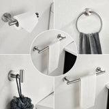 6 Piece Stainless Steel Bathroom Towel Rack Set Wall Mount 87757730