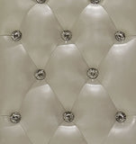 Ivory and Bone White Tufted Arm Chair B062P209250