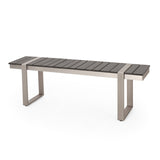 ZUN Dining Bench, Silver + Gray 70498.00PGRY