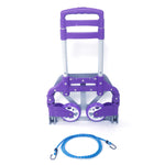 ZUN Portable Aluminium Cart Folding Dolly Push Truck Hand Collapsible Trolley Luggage Purple 09846099