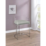 Grey and Chrome Acrylic Back Stools B062P145683