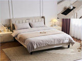 Full Size Velvet Bed Frame with Charging Station and Storage Shelf, Upholstered Platform Bed with 98843546