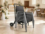 150 LBS Capacity Folding Chair Rack, Heavy-duty Chair Cart for Stacking 10 Chairs, Push-Style Chair 59616677
