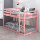 Pink Twin Loft Bed with Wooden Frame B062P189211