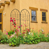 2 Pack Metal Garden Trellis 78.7" x 19.7" Rustproof Trellis for Climbing Plants Outdoor Flower 26145086