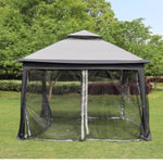 ZUN Outdoor 11x 11Ft Pop Up Gazebo Canopy With Removable Zipper Netting,2-Tier Soft Top Event 28407107