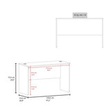 FM FURNITURE Rough Rock Minimalist Home Office Work Desk with Cable Management . White B128P283293