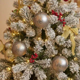 4PCS Set 4.7" Christmas Ball Ornaments Glass Hanging Decorations for Holiday Tree Party Decor 94323485